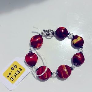 Cristal Murano bead Bracelet with  Swarovski cristal